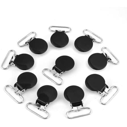 Strumpbandsfästen, 10 st 25 mm Hållbara Runda Strumpbandsfästen Remfäste Remklämma DIY Tillverkningstillbehör (2)