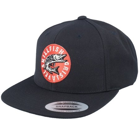 Skillfish - Black snapback Czapka Z Daszkiem - Cirkel Grisjävel Black Snapback @ Hatstore
