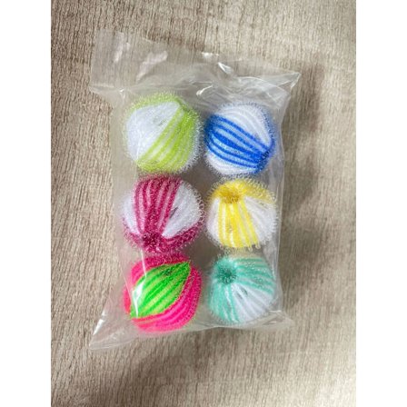 Set med 6 tvättmaskin hårrengöringsbollar återanvändbara tvättbollar tvättmaskin hårborttagningsboll för rengöring av kläder och hårborttagning i