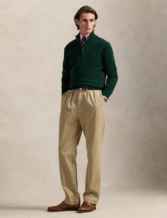 Polo Ralph Lauren Wool Quarter-Zip Sweater - Green - XS