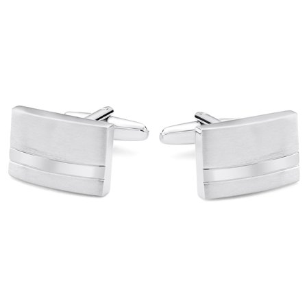 Novelle | Butoni argintii mați cu accente lucioase pentru bărbați