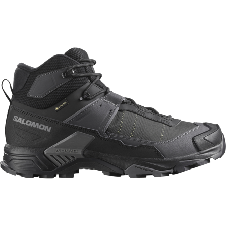 Salomon - Scarpe da trekking e backpacking X Ultra 5 Mid Wide Gtx - Black / Asphalt - 42