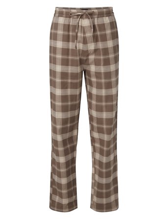 Konrad Organic Cotton Checked Flannel Pajama Pants Beige Lexington Home