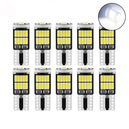 10 st Bil LED-lampa LED-signalljus VIT vit