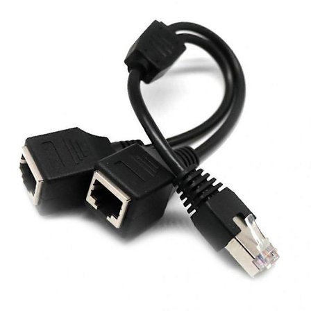 Uros-2 naaras RJ45 -jakaja Ethernet 2-in-1 Internet-sovitinkaapelin erotin
