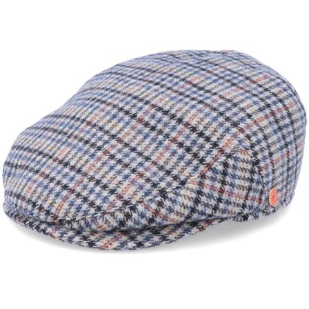 Mayser - Gris earflap Gorra - Merlin Plus Grey/Black Checkered Ear Flap @ Hatstore