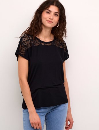 Cream Crtrulla Jersey T-Shirt - Black - XXL