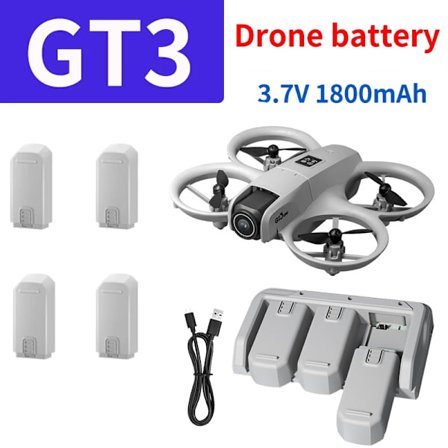 GT3 Mini Drone Batterioplader Originalt 3.7V 1800mAh batteri til GT3/GT3 Max Drone Engros