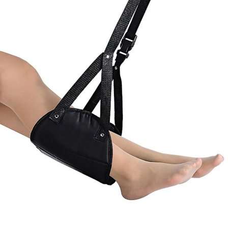 Flyvemaskine Fodstøtte - Bedste Rejse Fodstøtte, Flyrejse Tilbehør, Ingen Kolliderende Fodhængekøje & Bærbar Flybenstøtte, Giver Afspænding Og Kom