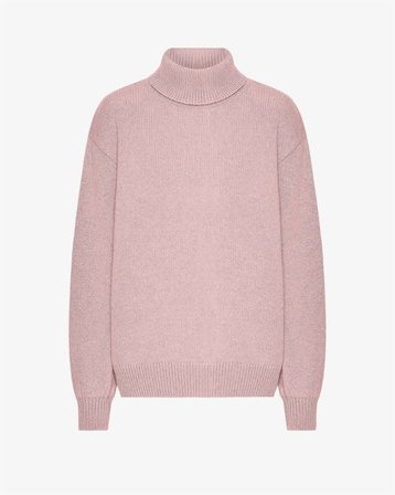 Merino Wool Turtleneck - Faded Pink