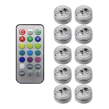 Langaton värikäs LED-auton sisätilan tunnelmavalo kaukosäätimellä, paristokäyttöinen, maljakko, allas, lampi, lyhty