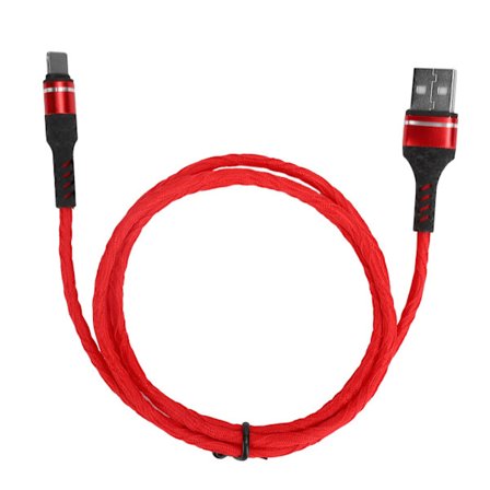 1M 3A Hurtigopladningskabel Flettet USB-oplader Opladningskabel Datasynkroniseringsopladerledning til IOS-grænseflade