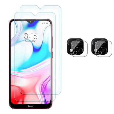 2-PACK Xiaomi Redmi 9C NFC Sk rmskydd Kameralinsskydd 0,3mm