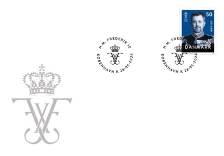 Danmark - Kong Frederik - Førstedagskuvert med enkeltmærke