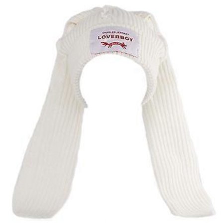 Langøret Hue Skullies Beanie Sød Kaninhue Kaninører Huer Hæklet Strikket Hue Til Kvinder Vinter Varme Huer Varme Kasketter cremehvid (cremehvid)