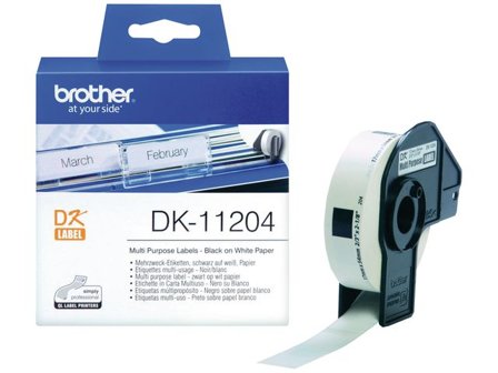 BROTHER Etikett DK11204 17x54mm 400/fp - Lyreco - Kontorsmaskiner - Etikettskrivare och etiketter - Etiketter - Brother