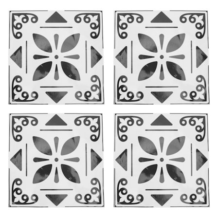 4-pack Anti Olja Vattentät Halksäker Hållbar Anti-korrosions Skala och Stick Golvplattor för Kök Badrum