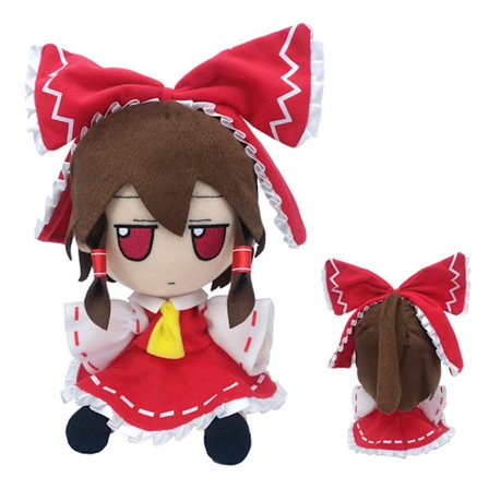 Den nye Anime Character Reimu Doll, plysjkos, Kawaii plysj cosplay-gave, brunt hår