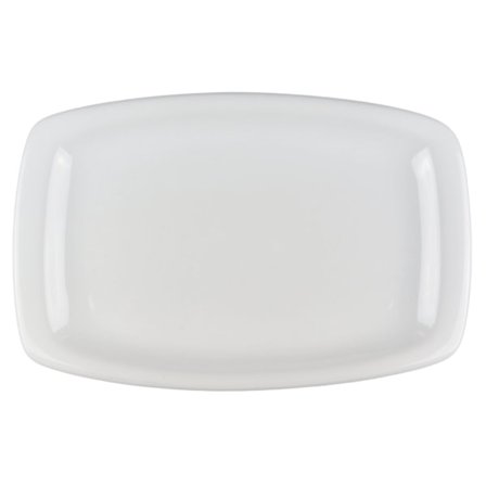 Suorakulmainen posliinilautanen pyöristetyt reunat - 6 pakettia