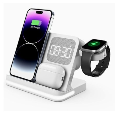 4-i-1 Trådlös Laddare 15W För iPhone och Samsung Produkter