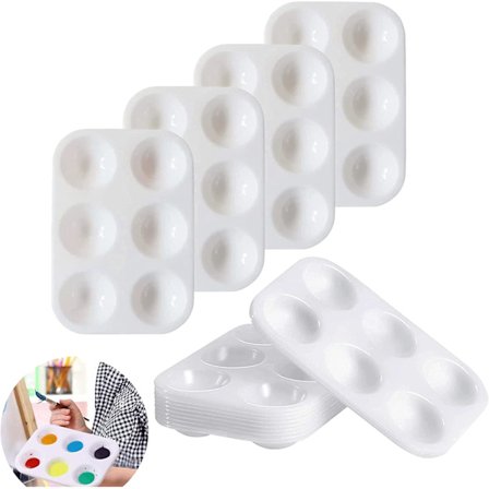 10 kpl tarjotinpalettia, muovinen vesiväripaletti 6 kaivolla