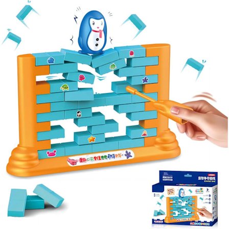Pingvin Brætspil Legetøj Puslespil Bordspil To-Spiller Bygning Skubbe Vægge til Forældre-Barn Interaktion Montessori Til