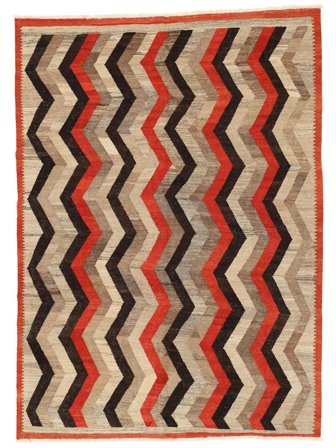 Kelim Moderne Vloerkleed Handgeweven 173X240 Oranje/Donkerrood Afghanistan