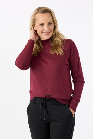 BRANDTEX - Strik - Bordeaux - Turtleneck