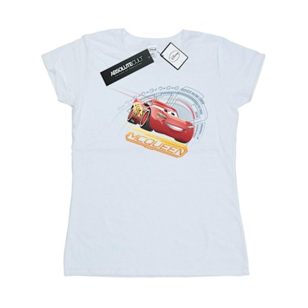 Cars Dam/Kvinnor Blixten McQueen Bomull T-shirt L Vit
