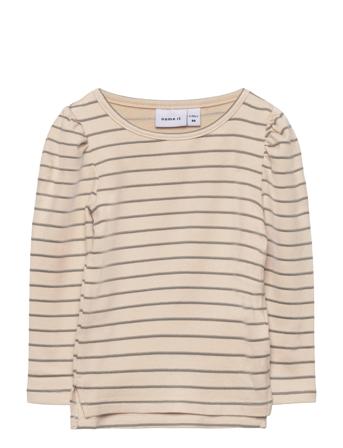 Nmftebel Ls Top Langærmet T-shirt Beige Name It