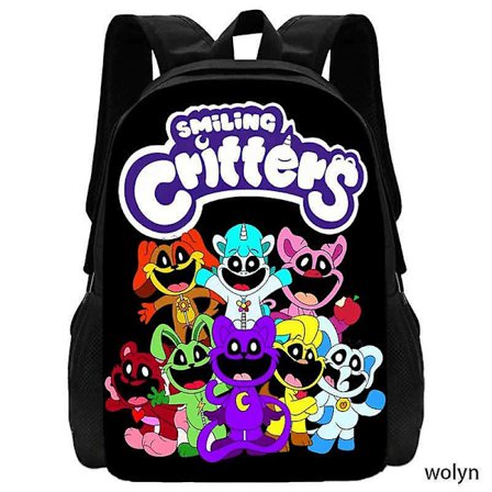 KZQ-Poppy Playtime 3 Smiling Creatures Skolesekk Ryggsekk for Barn