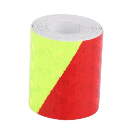5 cm * 3 m reflekterende varseltape klistremerke for bil (fluorescensrød)