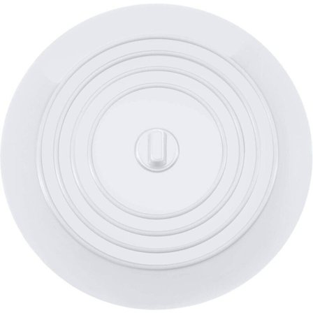 Silikone prop til badekar, køkkenvaskprop, diameter 15 cm til køkken (1 stk., hvid)