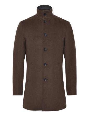 Bs Ontario Slim Fit Coat Brown Bruun & Stengade