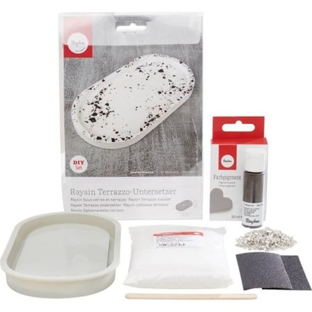 Kit til modellering - Rayher - Kreativt sæt Raysin underkop Terrazzo - 7 dele