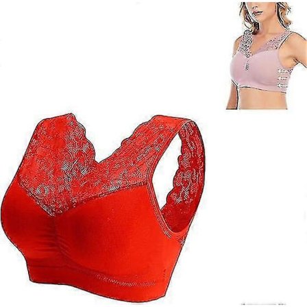 Anti-hängiga Bröst BH, Nula BH Anti Häng, Plus Size Spets Andningsbar Sov Sport BH Trådlös Anti Häng BH