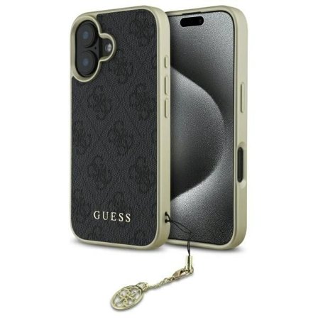 Guess telefontaske til iPhone 16 Plus 4G Charms Collection - Sort