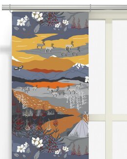 Panellängd Digitaltryck Fjällvandring 2-Pack Orange - Arvidssons Textil