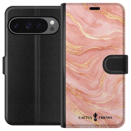 Kompatibelt Lommeboketui til Google Google Pixel 9 Pro XL Cactus and Friends – RoseGoldFlow