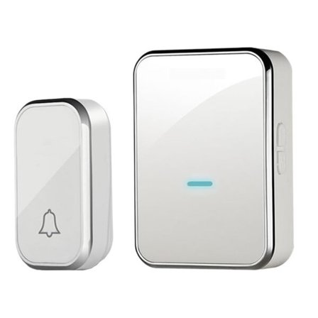 Trådløs dørklokke LockPrints AP-W25, hvid/sølv