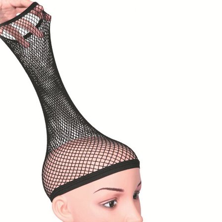 Hårnet til parykker, sort paryknet til langt hår, mesh paryknet til