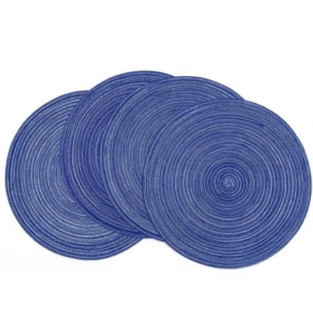 IC Pyöreät punotut pöytäliinat 6 kpl setti, pestävät 15 tuuman pyöreät pöytäliinat Keittiöpöydän pöytäliinat Pyöreät pöytäalustat