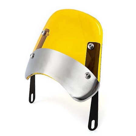 Universal 5"-9.45" Motorcykel Forlygte Vindskærm Vindafviser Forrude Til Suzuki Honda Yamaha Kawasaki Gul