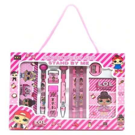 Dukker Barn Tegneserie Skrivepapir Set Gaver Eske LOL Skole rekvisita til barn