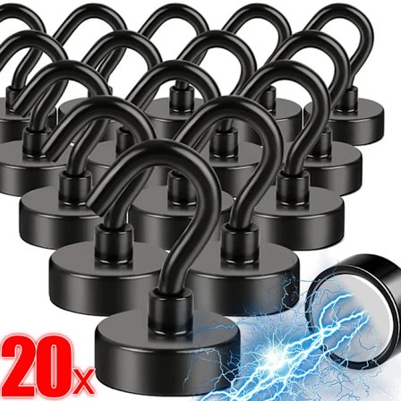 Stærk Kraftfuld Rund Neodym Magnet Krog Bjærgningsmagnet Havfiskeudstyr Holder Træk Montering Potte med Ringkroge