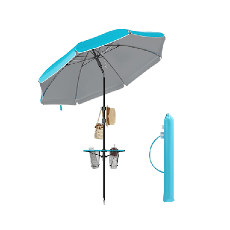 Rootz Parasol - Auringon sateenvarjo - Kinkable Shade Canopy - S dett v korkeus - 200 cm D x 178-226cm H, sininen