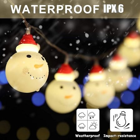 /#/Julgransljus, Vattentäta Batteridrivna LED-ljus Chr/#/