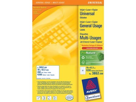 AVERY Etikett 70x42,3mm 4620/fp - Lyreco - Emballage och lagerutrustning - Etiketter och godsmärkning - Multifunktionsetiketter