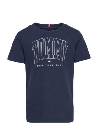 Bold Varsity Logo Tee S/S T-shirt Blå Tommy Hilfiger