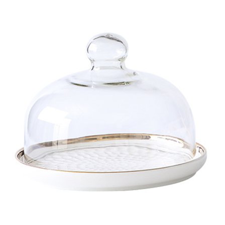 Nordic Baking Transparent cover Cupcakes Desserttallrikar Brödvisningsbricka